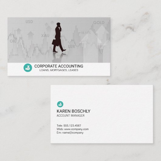 bedrijfsfinanciering | boekhouding | Voorraaddiagr Visitekaartje (Voorkant / Achterkant)