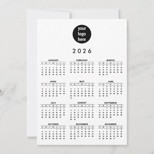 Bedrijfsfoto 2026 Kalender Foto Kerst Kaart (Achterkant)