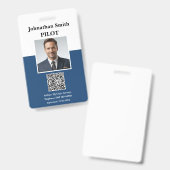 Bedrijfsfoto ID Luchtvaartpiloot Beveiligings-ID Q Badge (Front & Back)