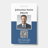 Bedrijfsfoto ID Luchtvaartpiloot Beveiligings-ID Q Badge (Front)