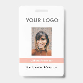 Bedrijfsfoto-identificatiekaart Corporate Coral Badge