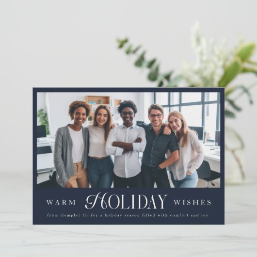 Bedrijfsfoto Kerst Kaarten met Logo (Staand voorkant)