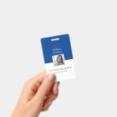 Bedrijfsfoto Logo Blauw Verticaal Badge (Handheld)