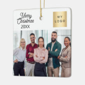 Bedrijfsfoto logo Kerst modern Keramisch Ornament (Links)