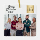 Bedrijfsfoto logo Kerst modern Keramisch Ornament (Voorkant)