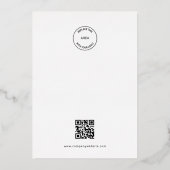 Bedrijfsfoto Logo QR Code Gelukkig Nieuwjaar 2026 Folie Feestdagenkaart (Achterkant)