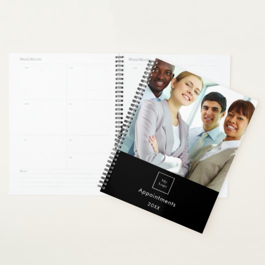 Bedrijfsfoto logo zwart wit team QR code 2026 Planner (Display)