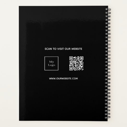 Bedrijfsfoto logo zwart wit team QR code 2026 Planner (Achterkant)