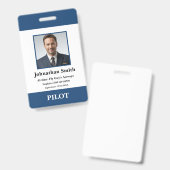 Bedrijfsfoto Luchtvaartmaatschappij Pilot Security Badge (Front & Back)