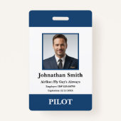 Bedrijfsfoto Luchtvaartmaatschappij Pilot Security Badge (Voorkant)