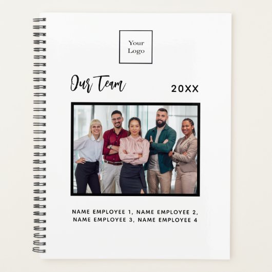 Bedrijfsfoto teamleden naam wit 2026 planner (Voorkant)