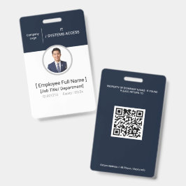 Bedrijfsfotoidentificatiebadge voor personeel badge