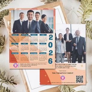 Bedrijfsfotokalender Bedrijfsbedrijf Logo Feestdagenkaart