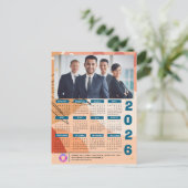 Bedrijfsfotokalender Bedrijfsbedrijf Logo Feestdagenkaart (Staand voorkant)