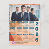Bedrijfsfotokalender Bedrijfsbedrijf Logo Feestdagenkaart (Voorkant)