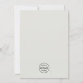 Bedrijfsgebeurtenis | Grijze moderne, minimale Log Kaart (Achterkant)