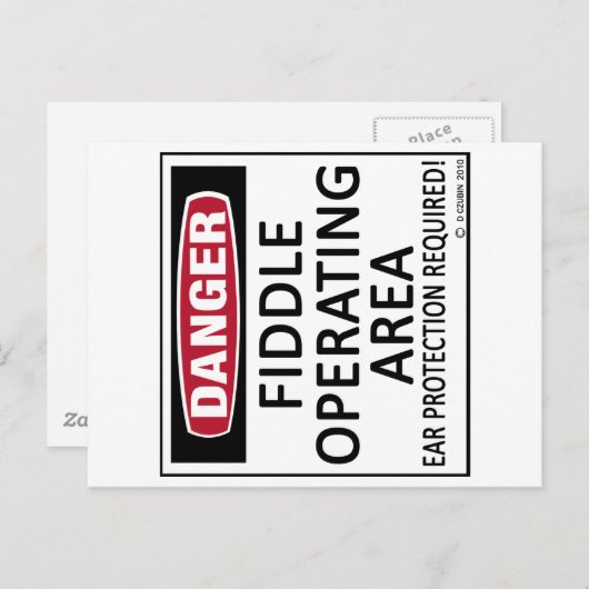 Bedrijfsgebied Fiddle Briefkaart (Voorkant / Achterkant)