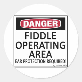 Bedrijfsgebied Fiddle Ronde Sticker
