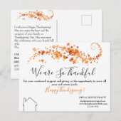 Bedrijfsgebonden Thanksgiving van Estate Agent Feestdagenkaart (Voorkant / Achterkant)