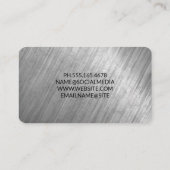 bedrijfsgebouw | Metalen textuur achtergrond Visitekaartje (Achterkant)