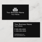 Bedrijfsgebouw witte zwarte visitekaartjes (Voorkant / Achterkant)