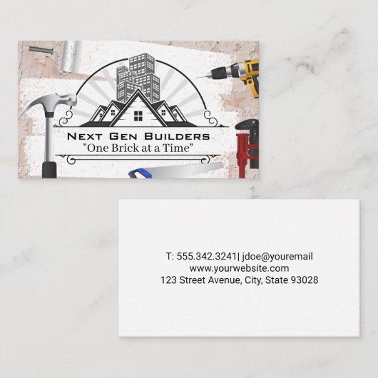 Bedrijfsgebouwen | Algemene contractanten Visitekaartje (Voorkant / Achterkant)