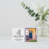 Bedrijfsgebouwen Logo | residentieel Visitekaartje (Staand voorkant)