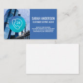 Bedrijfsgebouwen | Telefoonpictogram Call Center Visitekaartje (Voorkant / Achterkant)