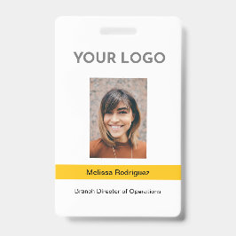 Bedrijfsgeel Personeelsfoto ID Badge