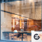Bedrijfsgegevens Aangepaste Ruitfolie Raamsticker (Cafe Raam)