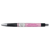 Bedrijfsgegevens Naam, Hot Pink op Light Pink, Pen (Voorkant)