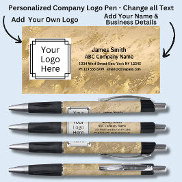 Bedrijfsgegevens toevoegen Naam etc Faux Gold Effe Pen