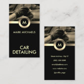 Bedrijfsgegevens van legante en professionele auto visitekaartje (Voorkant / Achterkant)