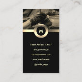 Bedrijfsgegevens van legante en professionele auto visitekaartje (Achterkant)