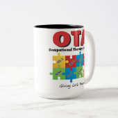 Bedrijfsgeneeskundige assistent-Mok Tweekleurige Koffiemok (Voorkant rechts)