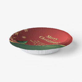 Bedrijfsgroepnaam Bericht Red Christmas Party Papieren Kommen