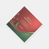 Bedrijfsgroepnaam Bericht Red Christmas Party Servet (Hoek)