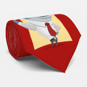 Bedrijfshaai, Power Red Stropdas (Opgerold)