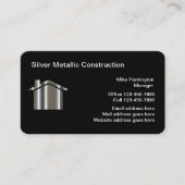 Bedrijfshuisvesting Silver Tone House Visitekaartje (Voorkant)