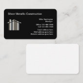Bedrijfshuisvesting Silver Tone House Visitekaartje (Voorkant / Achterkant)