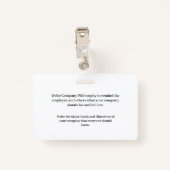Bedrijfsidentificatie Logo Aangepast Badge (Achterkant met clip)