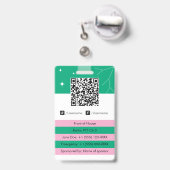 Bedrijfsidentificatiebadge Badge (Achterkant met uittrekbare clip)