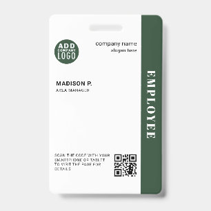 Bedrijfsidentificatiecode Aangepaste QR-code Badge