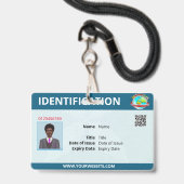 Bedrijfsidentiteitskaart en het Badge van de Naam (Voorkant met koord)