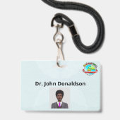 Bedrijfsidentiteitskaart en het Badge van de Naam (Achterkant met koord)