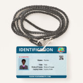 Bedrijfsidentiteitskaart en het Badge van de Naam (Voorkant met draagriem)