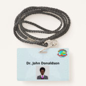 Bedrijfsidentiteitskaart en het Badge van de Naam (Achterkant met draagriem)