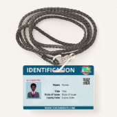 Bedrijfsidentiteitskaart en het Badge van de Naam (Voorkant met draagriem)