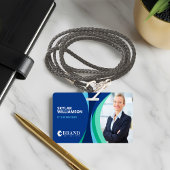 Bedrijfsidentiteitskaart en Logo kleurig blauw str Badge