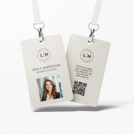 Bedrijfsidentiteitskaart Modern Logo Foto Personee Badge